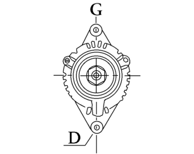 Côtes et dimensions de l'alternateur