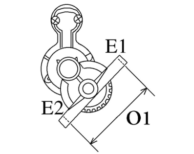 Côtes et dimensions du démarreur