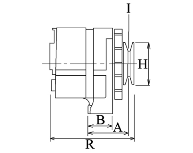 Côtes et dimensions de l'alternateur