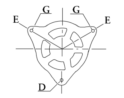 Côtes et dimensions de l'alternateur