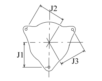 Côtes et dimensions de l'alternateur