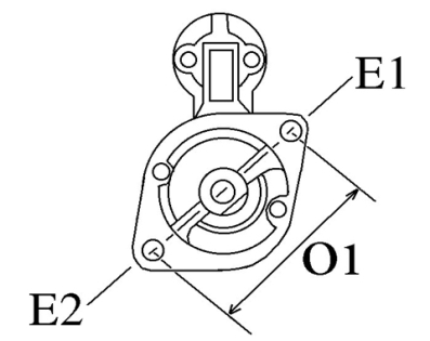 Côtes et dimensions du démarreur