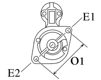 Côtes et dimensions du démarreur