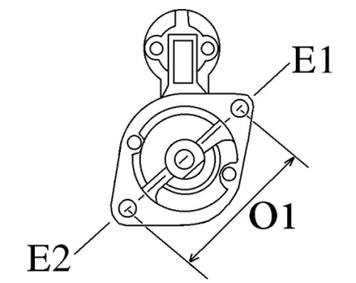 Côtes et dimensions du démarreur