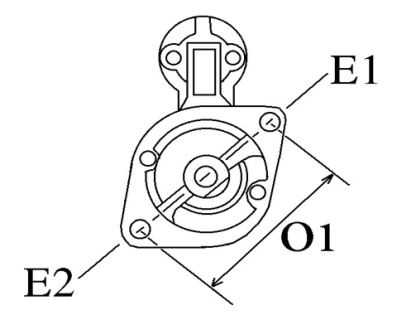 Côtes et dimensions du démarreur