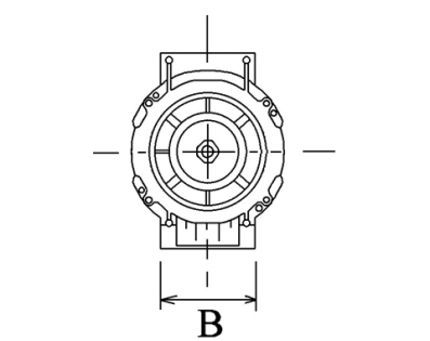 Côtes et dimensions de l'alternateur