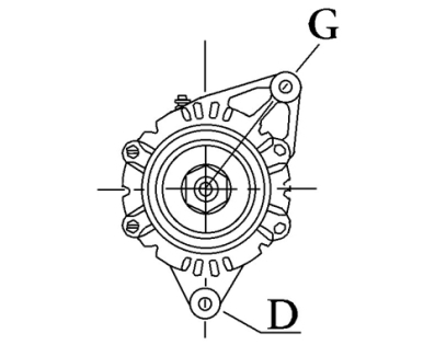 Côtes et dimensions de l'alternateur