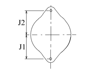 Côtes et dimensions de l'alternateur