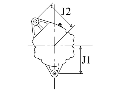 Côtes et dimensions de l'alternateur