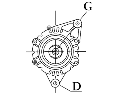 Côtes et dimensions de l'alternateur