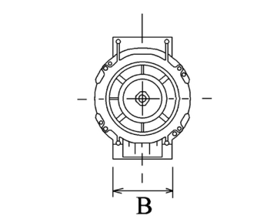 Côtes et dimensions de l'alternateur