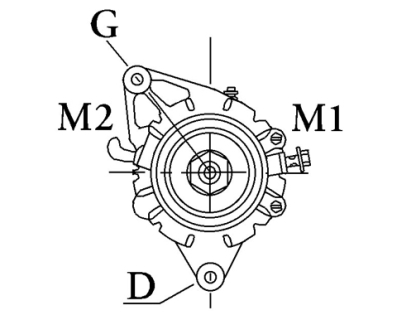 Côtes et dimensions de l'alternateur