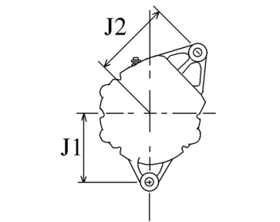 Côtes et dimensions de l'alternateur