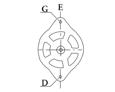 Côtes et dimensions de l'alternateur