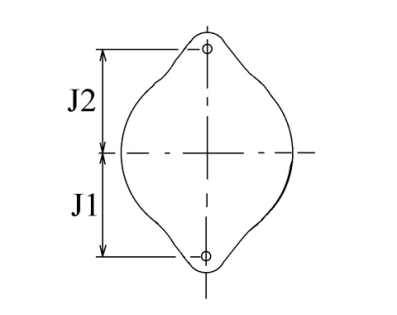 Côtes et dimensions de l'alternateur