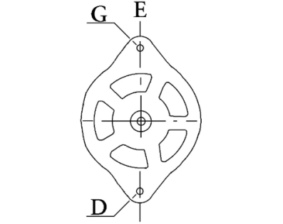 Côtes et dimensions de l'alternateur