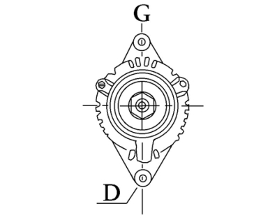 Côtes et dimensions de l'alternateur