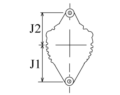 Côtes et dimensions de l'alternateur