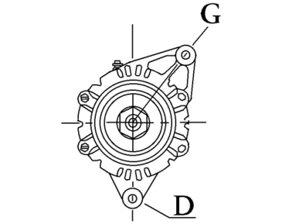 Côtes et dimensions de l'alternateur
