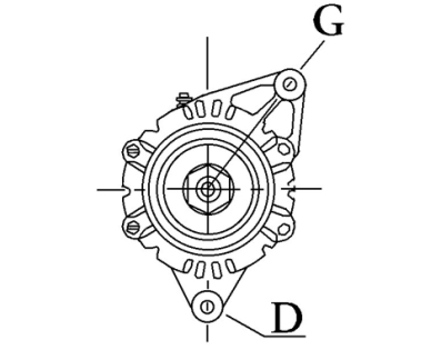 Côtes et dimensions de l'alternateur