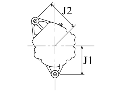 Côtes et dimensions de l'alternateur
