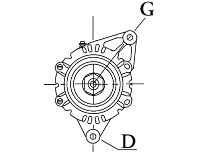 Côtes et dimensions de l'alternateur