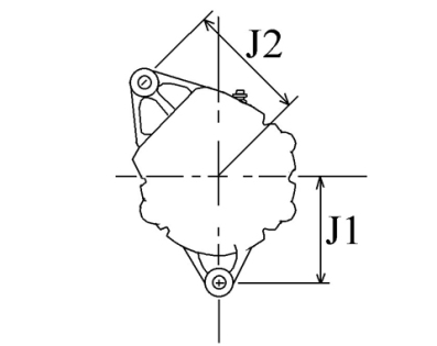 Côtes et dimensions de l'alternateur