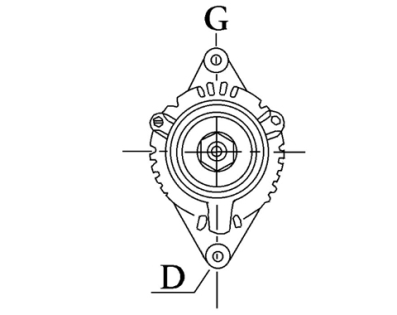 Côtes et dimensions de l'alternateur