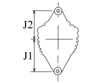 Côtes et dimensions de l'alternateur