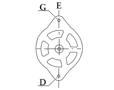 Côtes et dimensions de l'alternateur