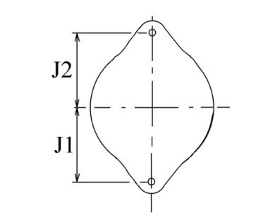 Côtes et dimensions de l'alternateur