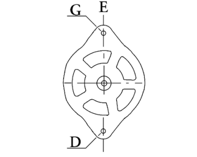 Côtes et dimensions de l'alternateur