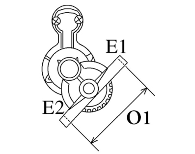 Côtes et dimensions du démarreur