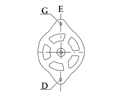 Côtes et dimensions de l'alternateur