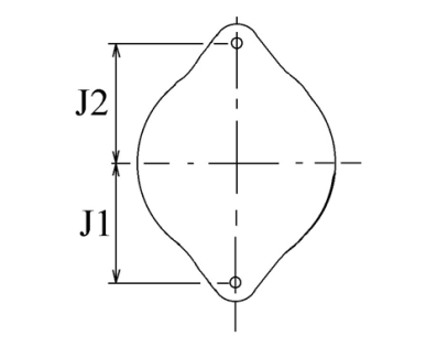 Côtes et dimensions de l'alternateur