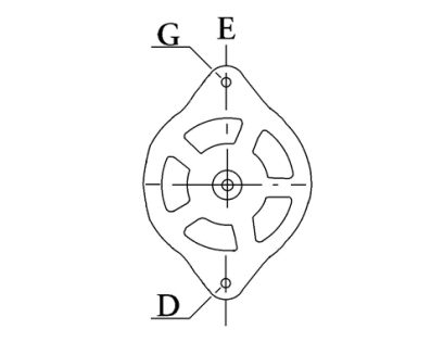Côtes et dimensions de l'alternateur