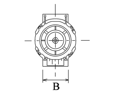 Côtes et dimensions de l'alternateur