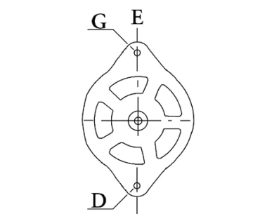 Côtes et dimensions de l'alternateur