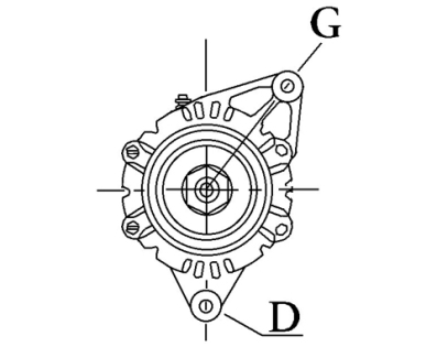Côtes et dimensions de l'alternateur