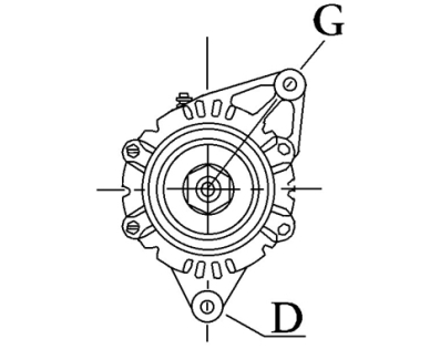 Côtes et dimensions de l'alternateur