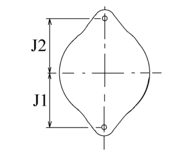 Côtes et dimensions de l'alternateur