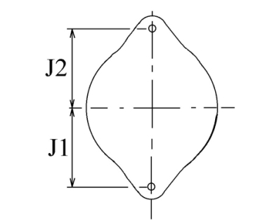 Côtes et dimensions de l'alternateur