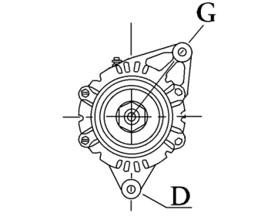 Côtes et dimensions de l'alternateur