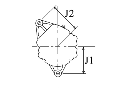 Côtes et dimensions de l'alternateur