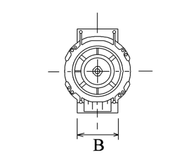 Côtes et dimensions de l'alternateur