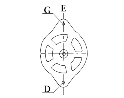 Côtes et dimensions de l'alternateur