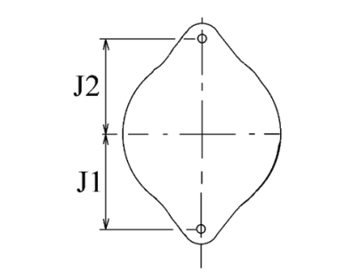 Côtes et dimensions de l'alternateur