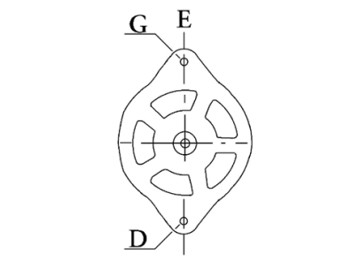 Côtes et dimensions de l'alternateur