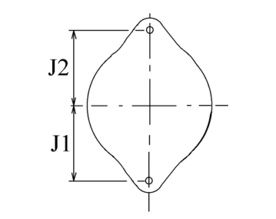 Côtes et dimensions de l'alternateur