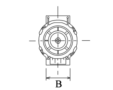 Côtes et dimensions de l'alternateur